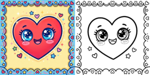Easy Heart Coloring Pages ft