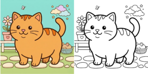 Easy Kitten Coloring Pages ft - 5