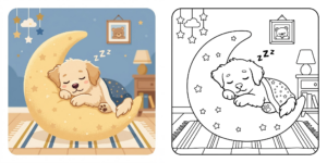 Easy Puppy Coloring Pages ft - 3