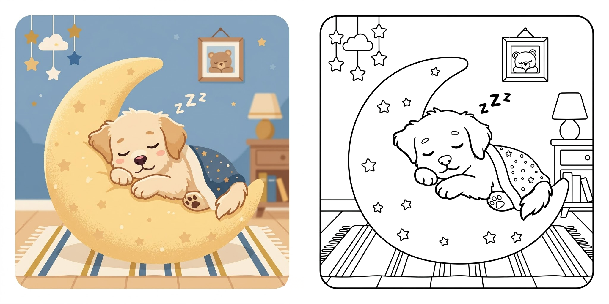 Easy Puppy Coloring Pages ft - 3