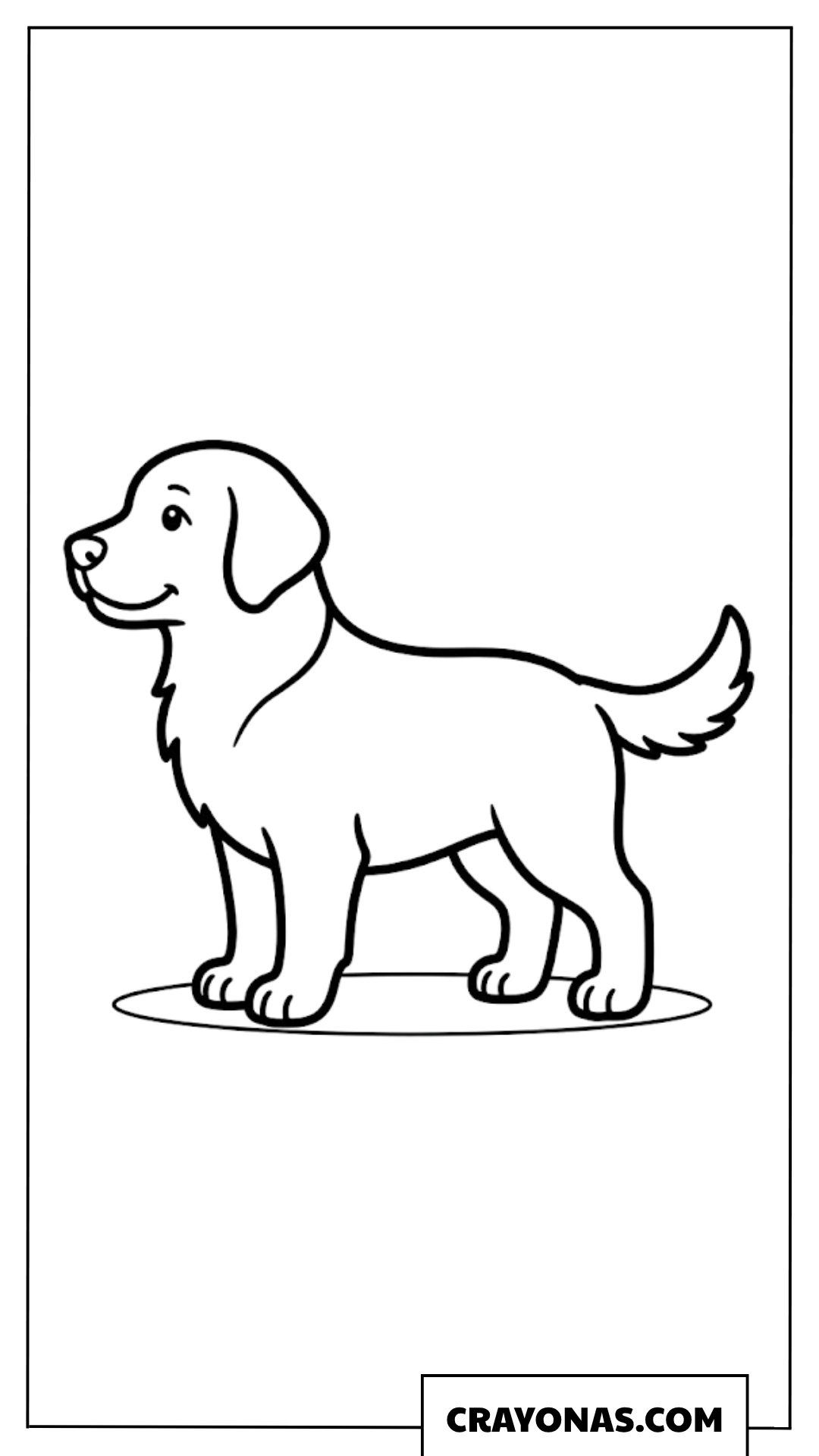 Easy Standing Puppy Coloring Page