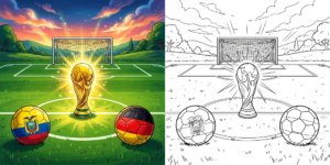 Ecuador vs Germany World Cup 2026 Coloring Pages ft - Ecuador vs Germany World Cup 2026 Coloring Pages ft