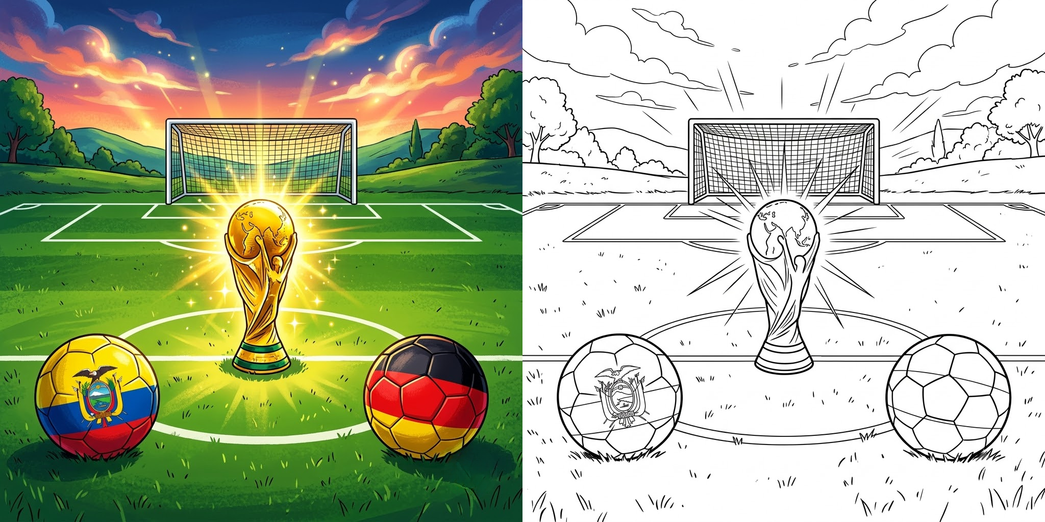 Ecuador vs Germany World Cup 2026 Coloring Pages ft - Ecuador vs Germany World Cup 2026 Coloring Pages ft