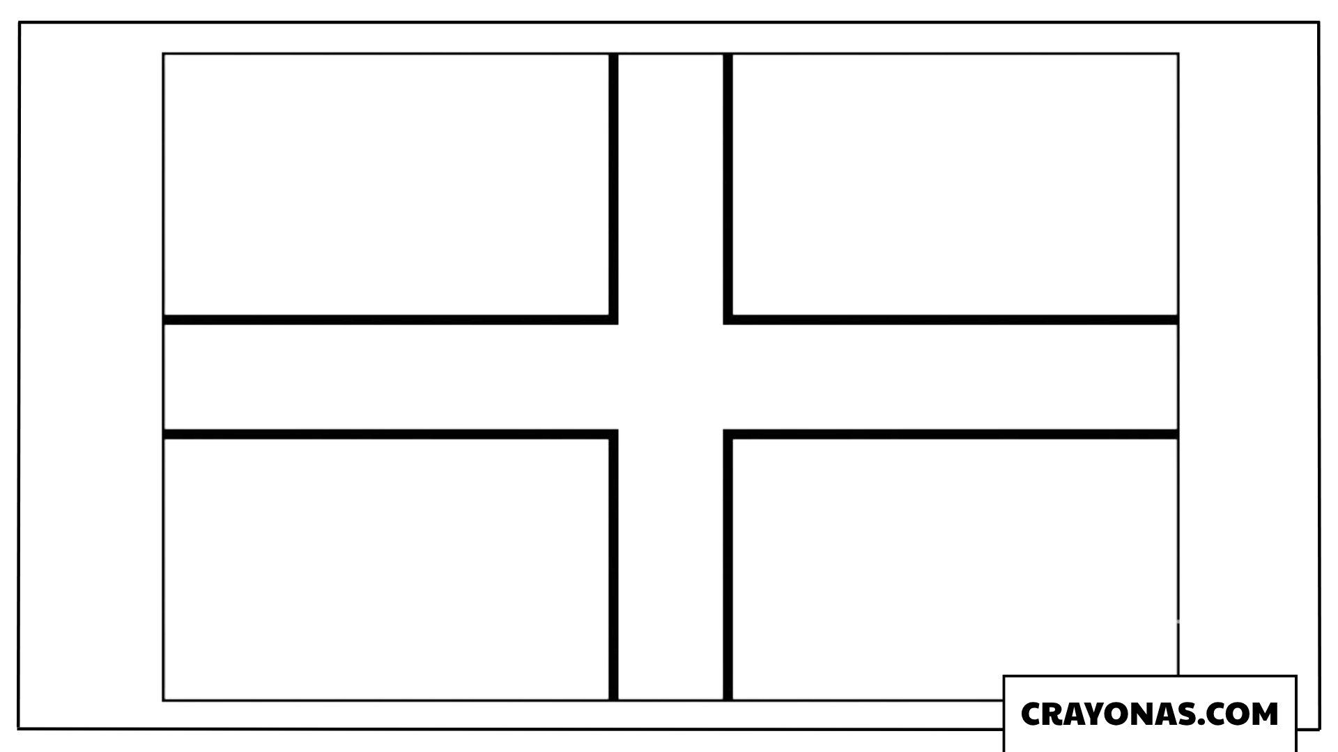 England Flag Coloring Page