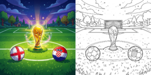England vs Croatia World Cup 2026 Coloring Pages ft - England vs Croatia World Cup 2026 Coloring Pages ft