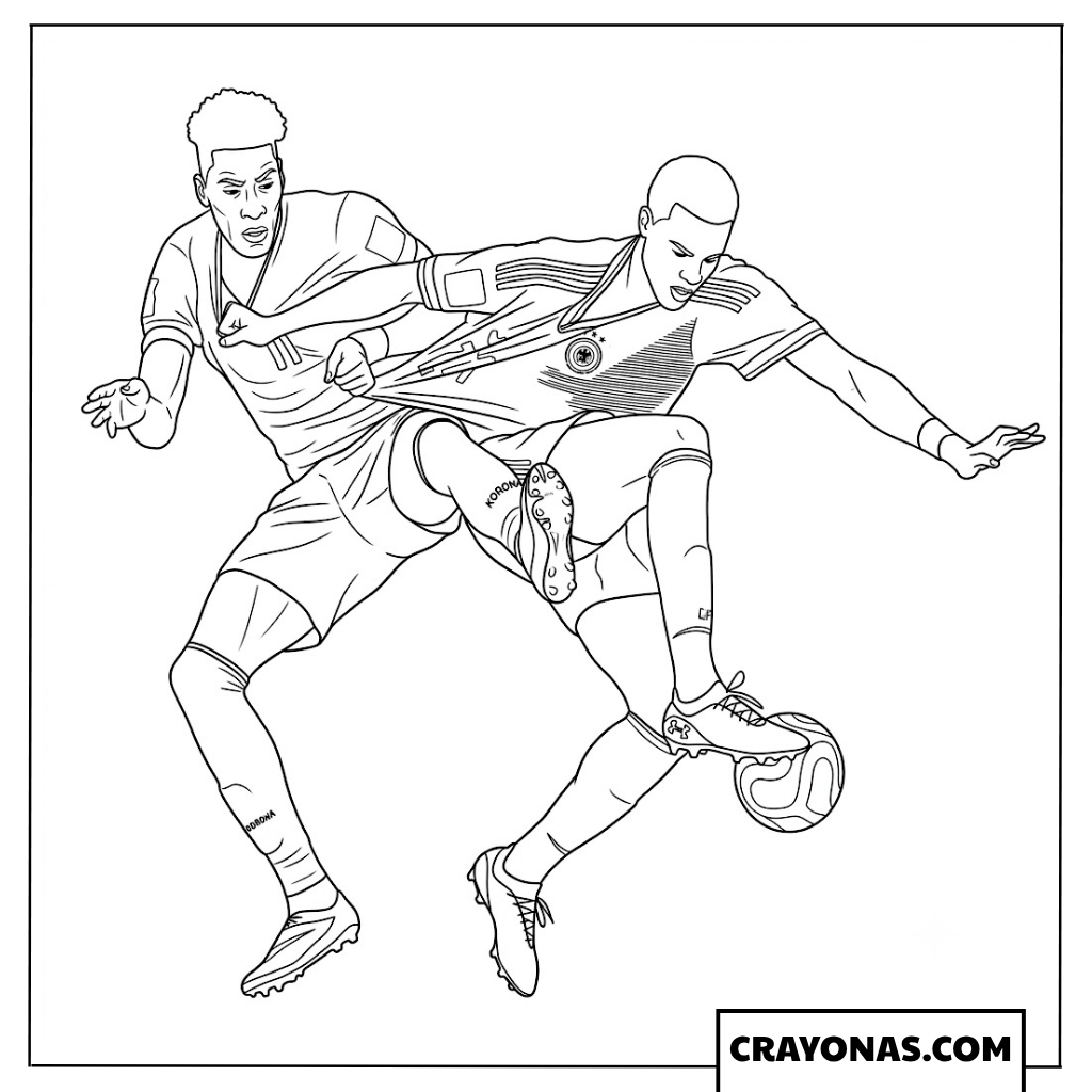 Felix Nmecha Blocking Shot Coloring Page