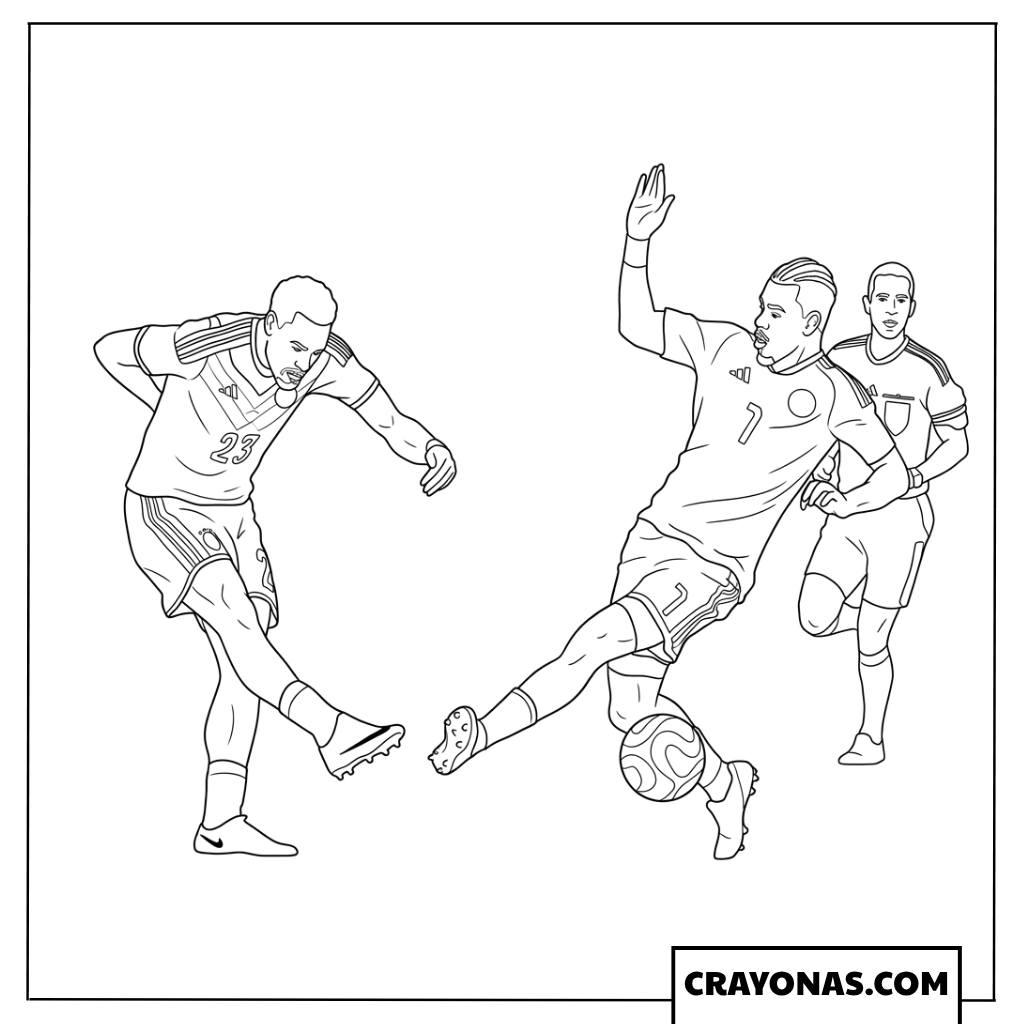 Felix Nmecha Long Range Shot Coloring Page