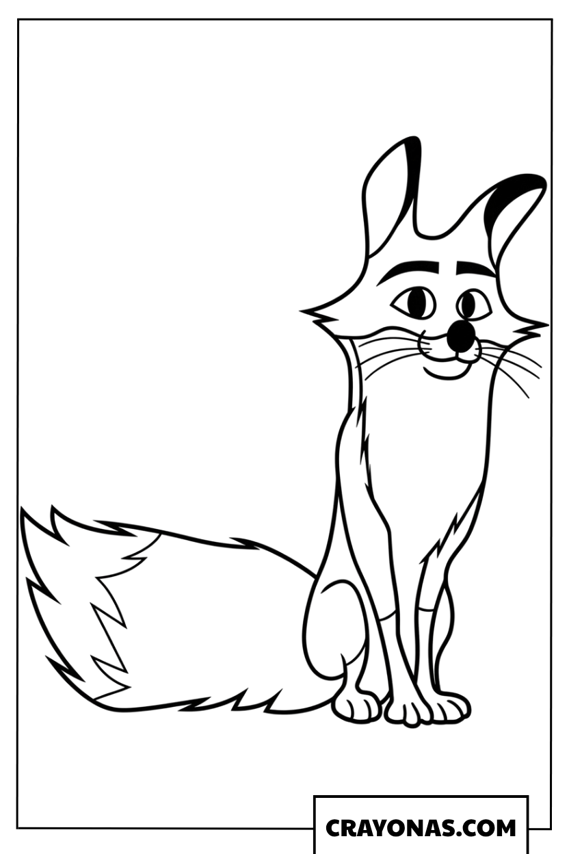 Fink Fox Coloring Page