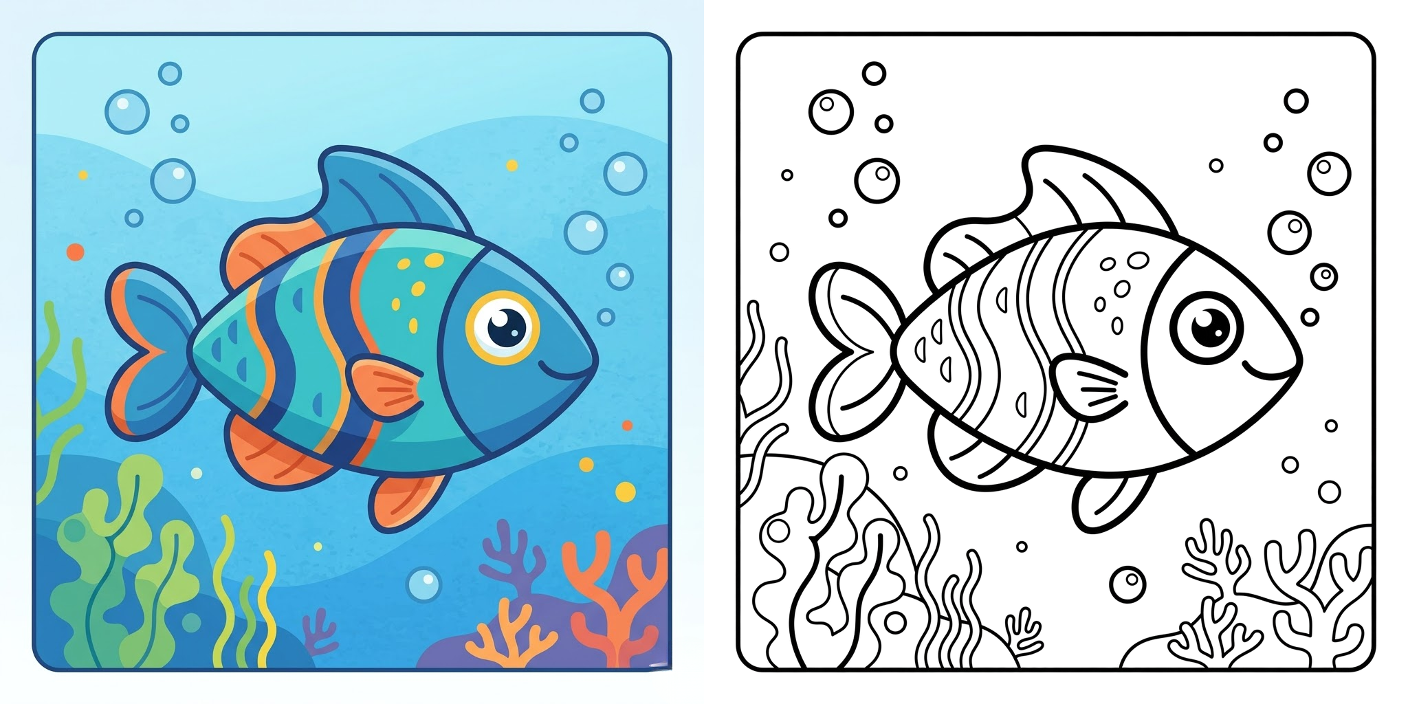 Fish Coloring Pages ft - 1