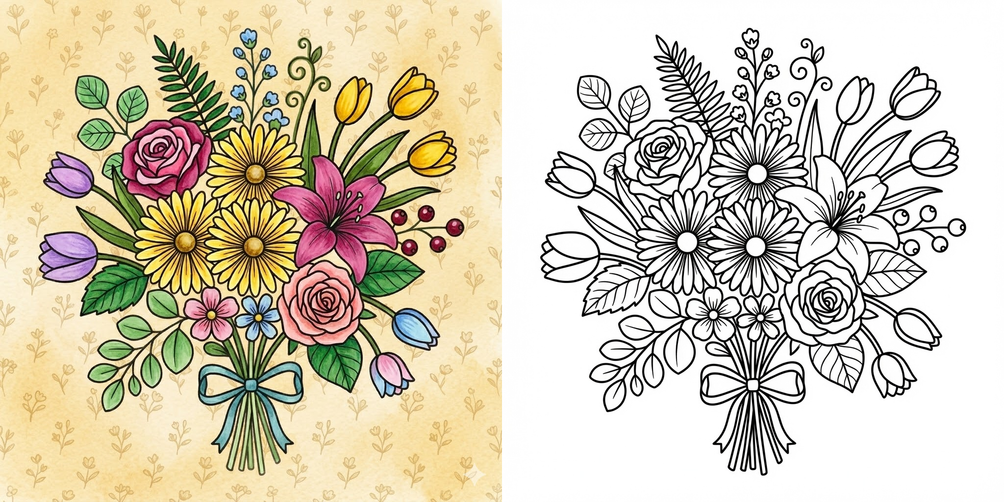 Flowers Coloring Pages ft - Flowers Coloring Pages ft