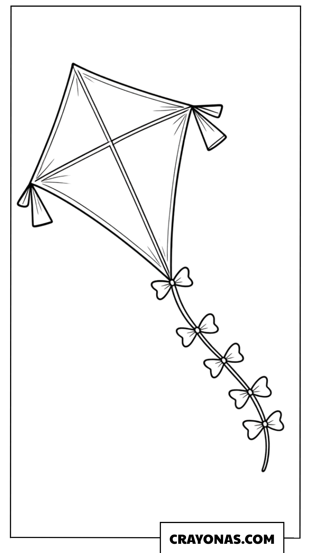 Flying Kite Coloring Page