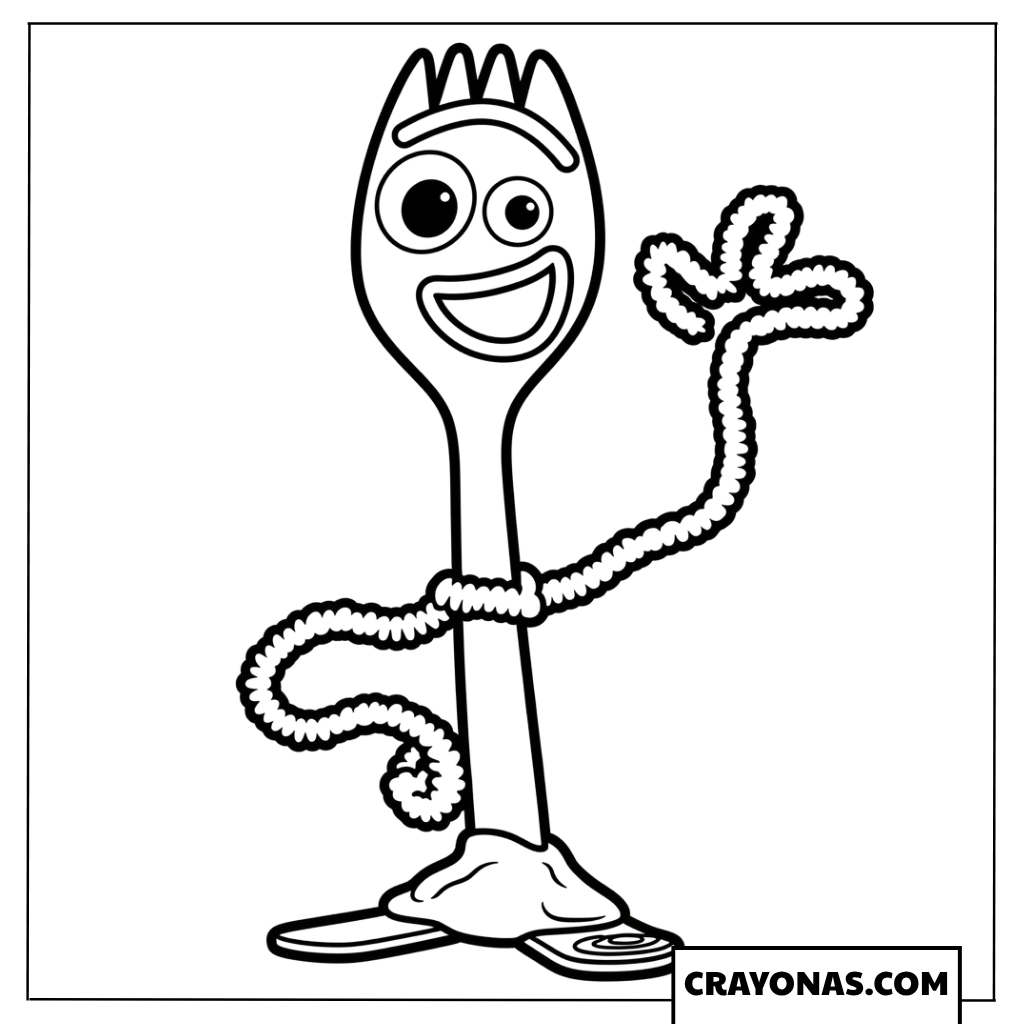 Forky Coloring Page