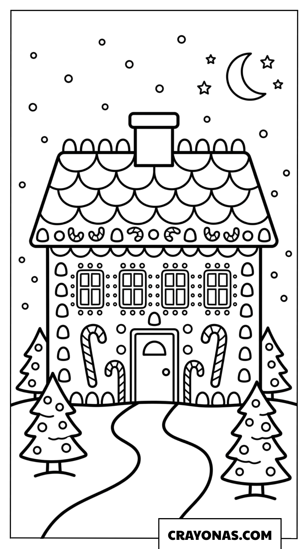 Gingerbread House Coloring Page