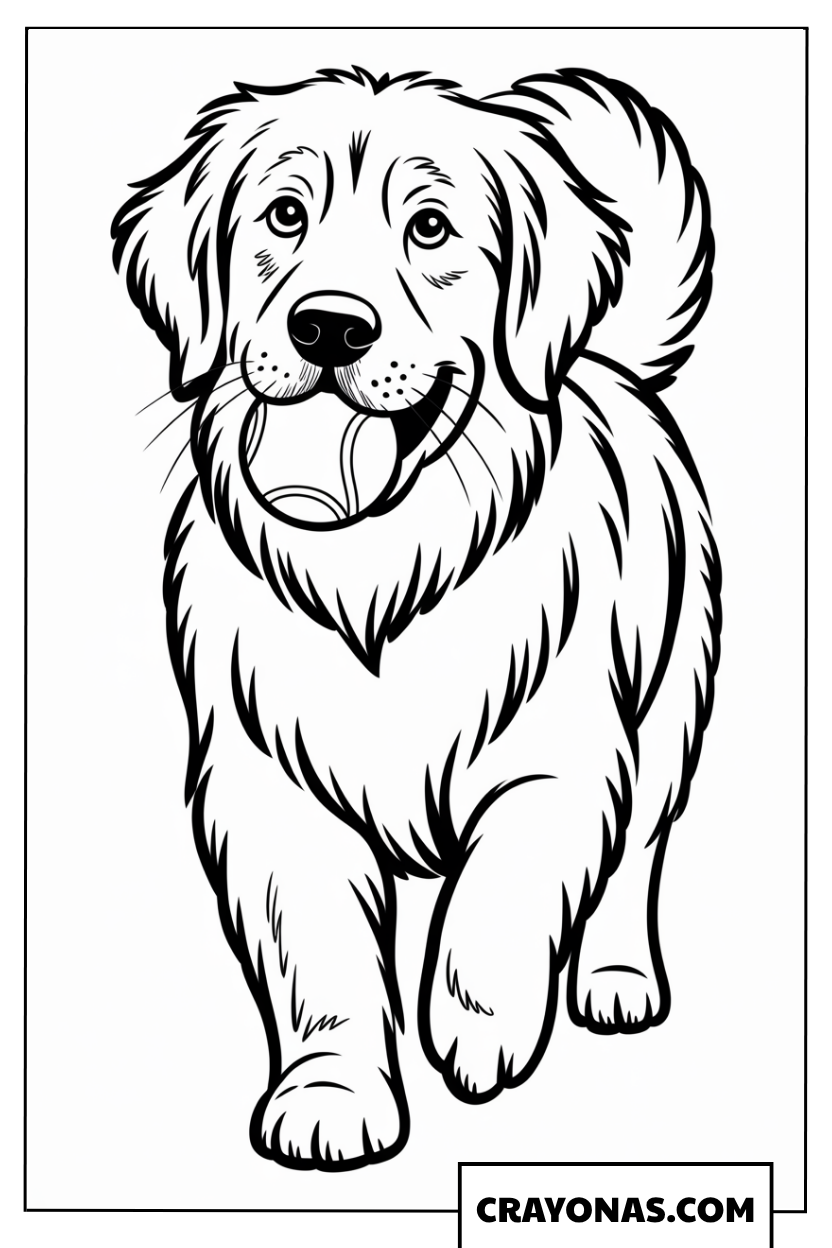 Golden Retriever Coloring Page