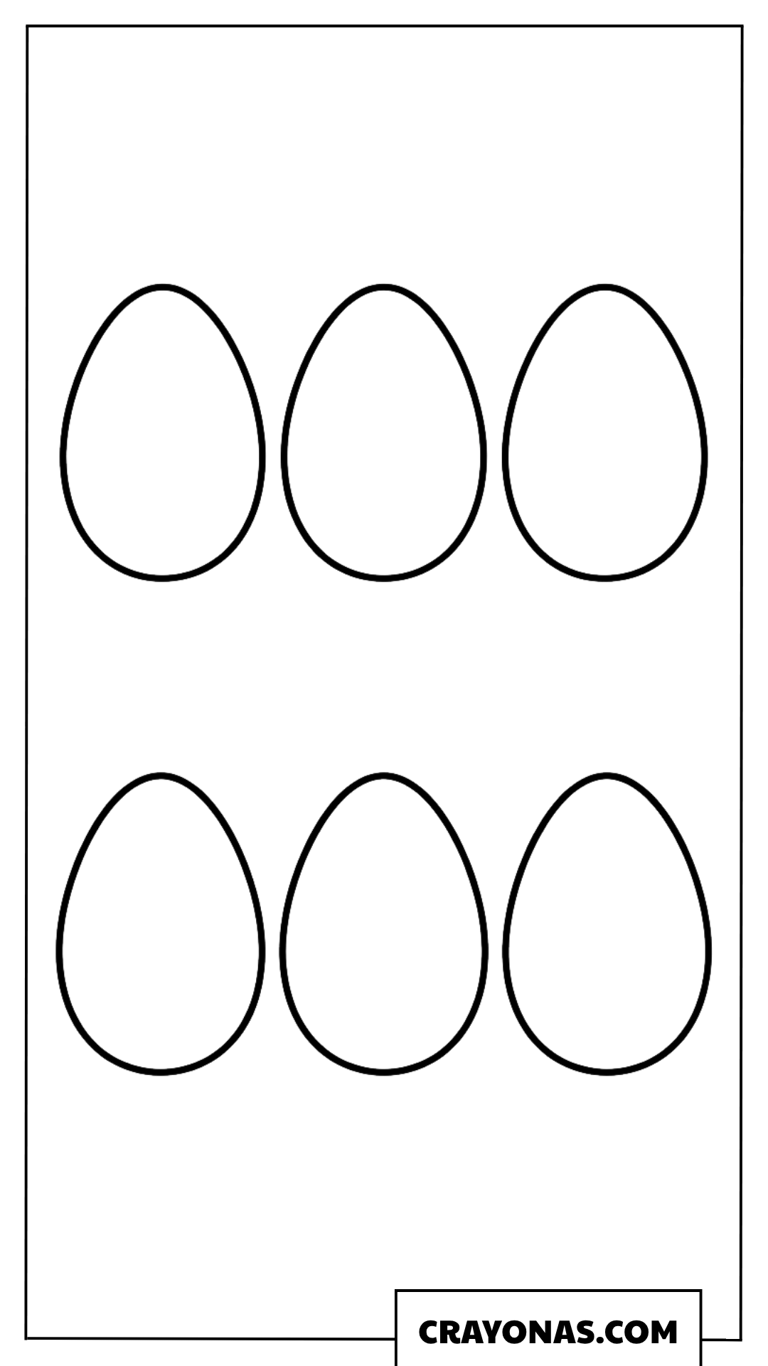 Group of Blank Easter Eggs Coloring Page