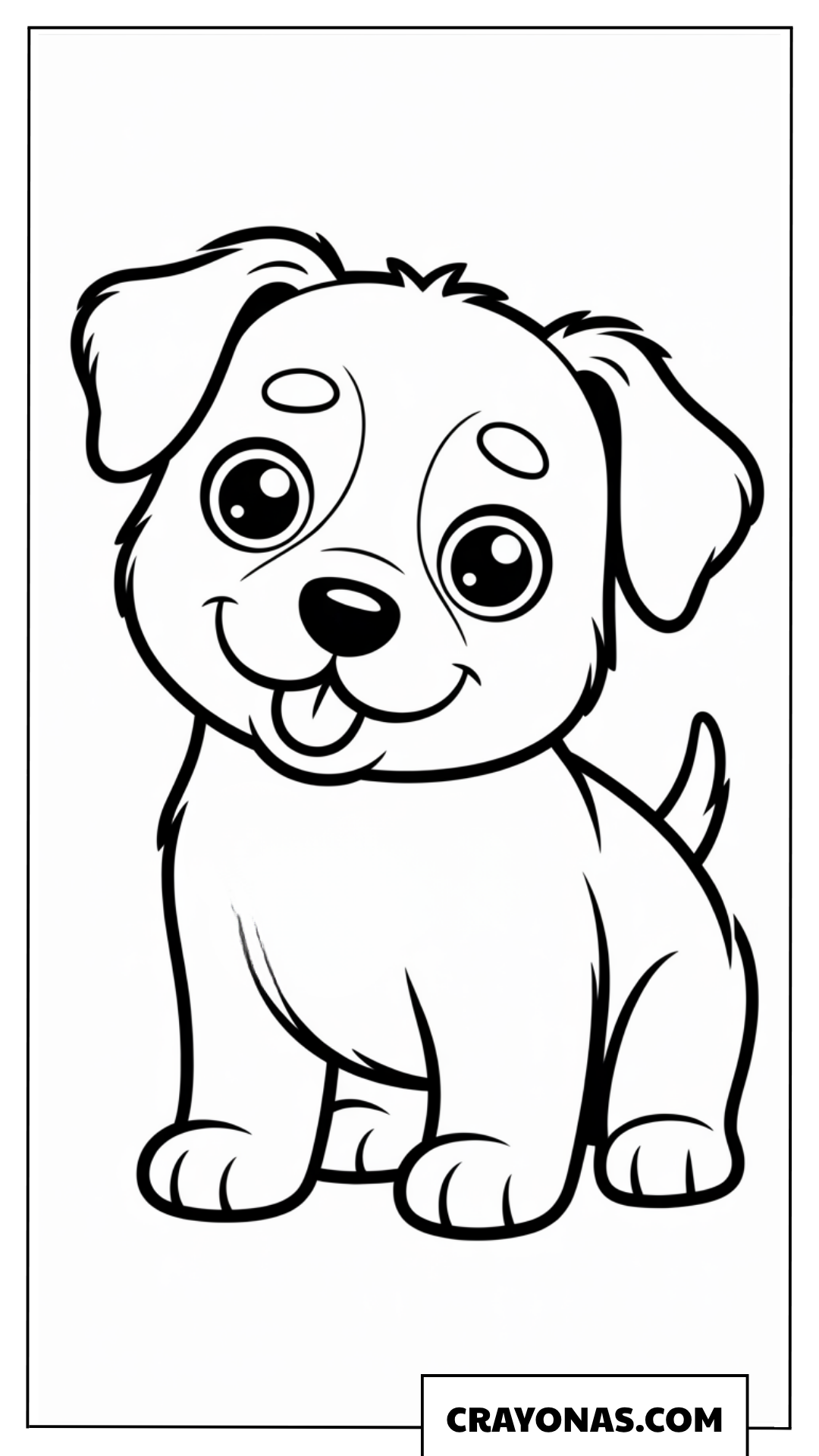 Happy Spotted Puppy Coloring Page
