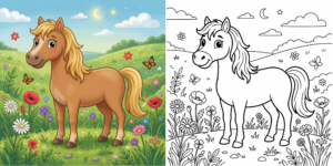 Horse Coloring Pages ft - 1