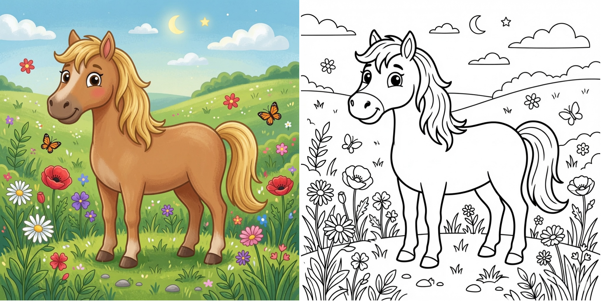Horse Coloring Pages ft - 1