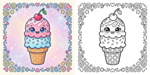 Ice Cream Coloring Pages ft - 20