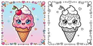 Ice Cream Coloring Pages ft