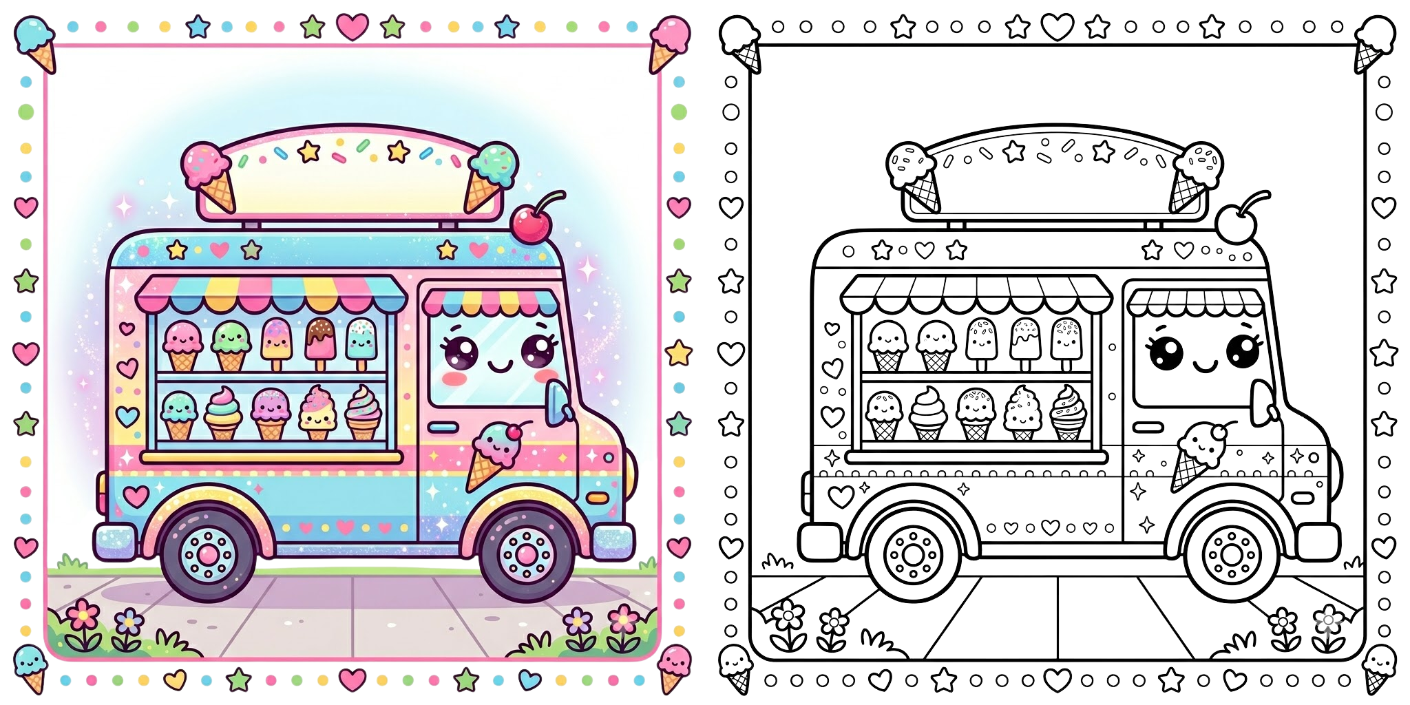 Ice Cream Truck Coloring Pages ft - 20