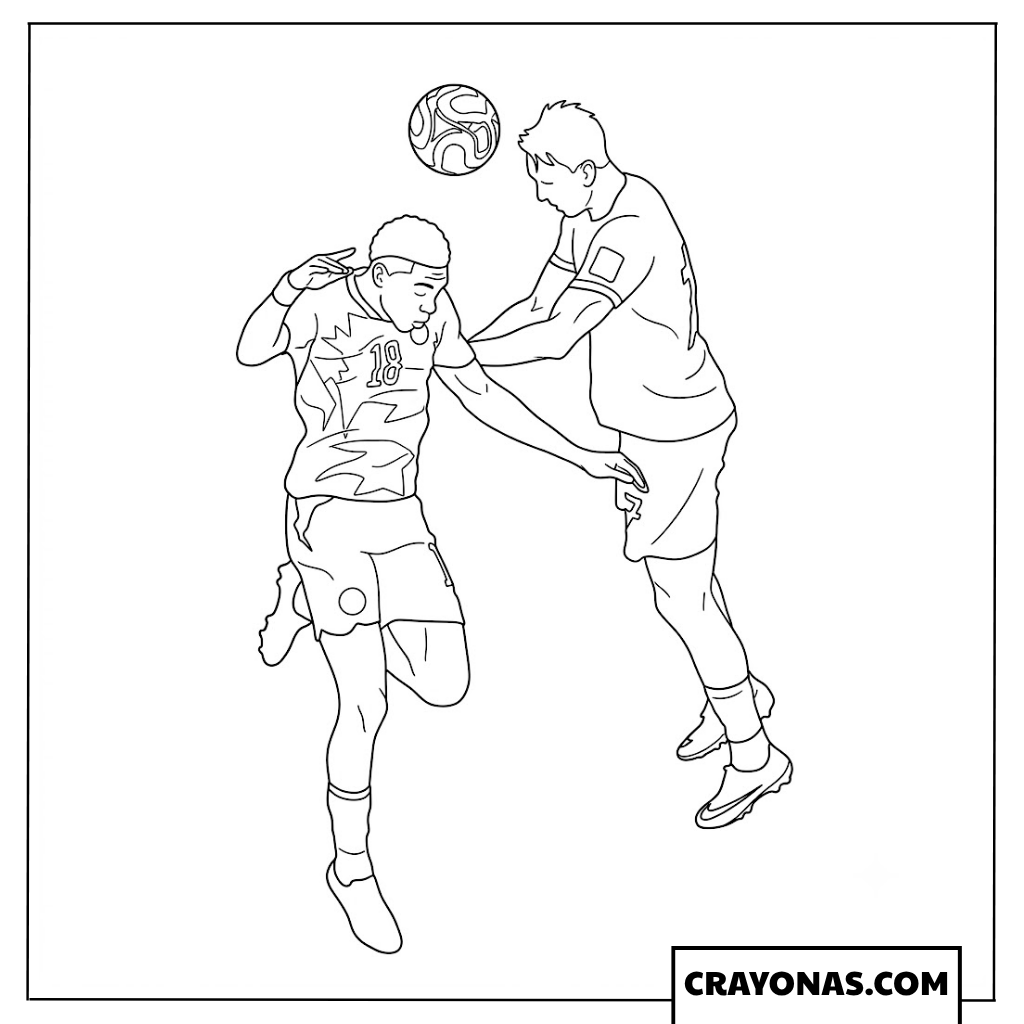 Ismaïla Sarr vs Leo Østigård Aerial Duel Coloring Page