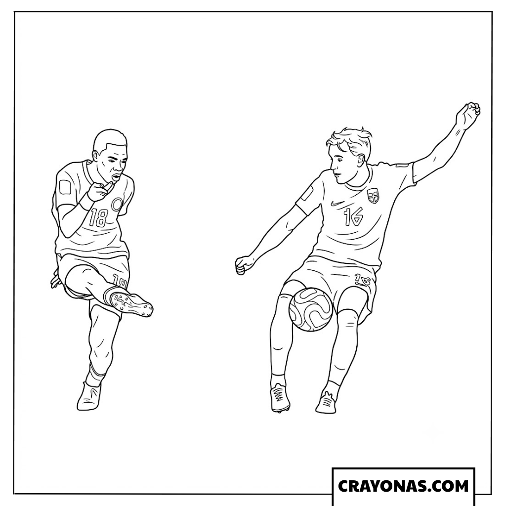 Ismaila Sarr vs Marcus Holmgren Pedersen Duel Coloring Page