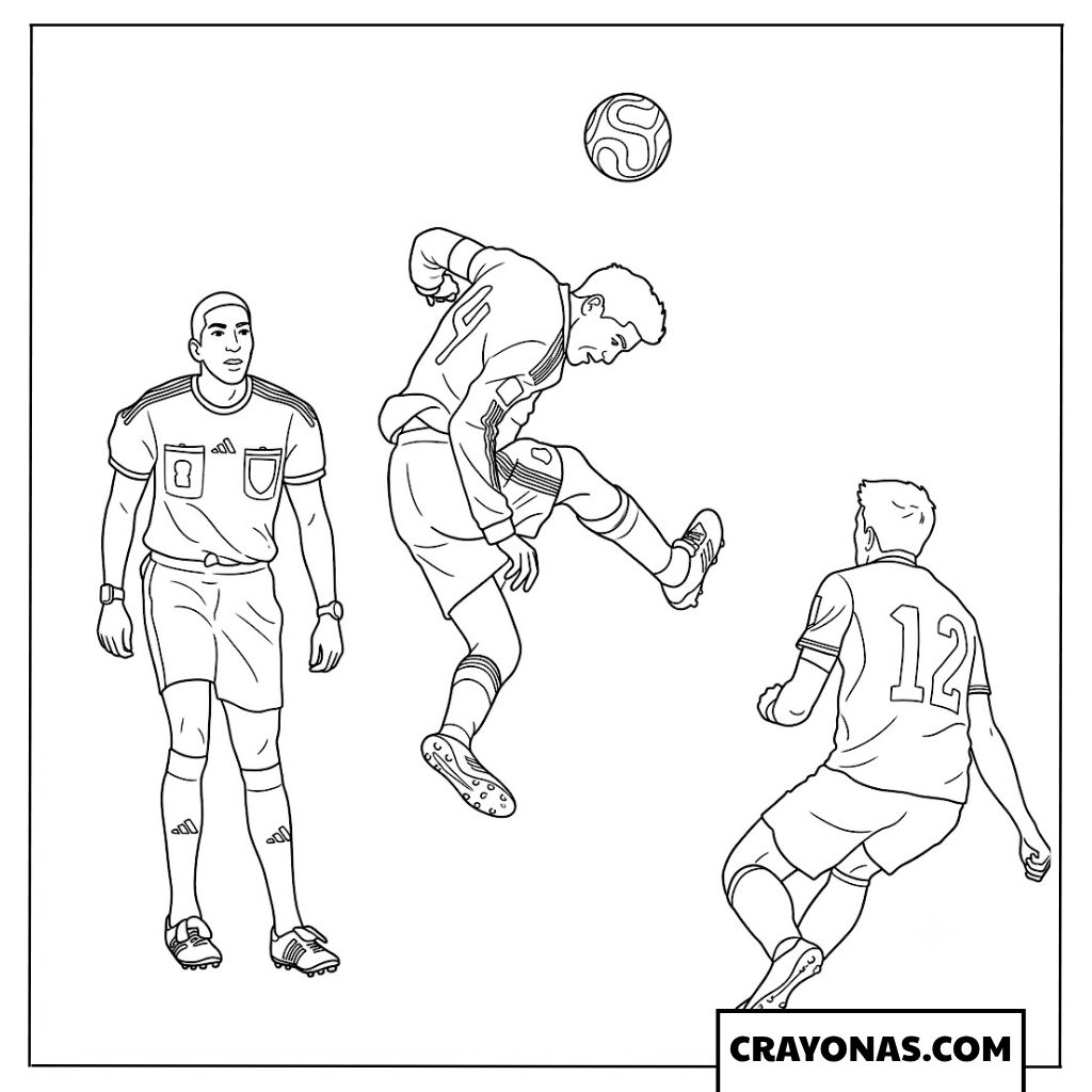 Israel Reyes Overhead Kick Goal Coloring Page