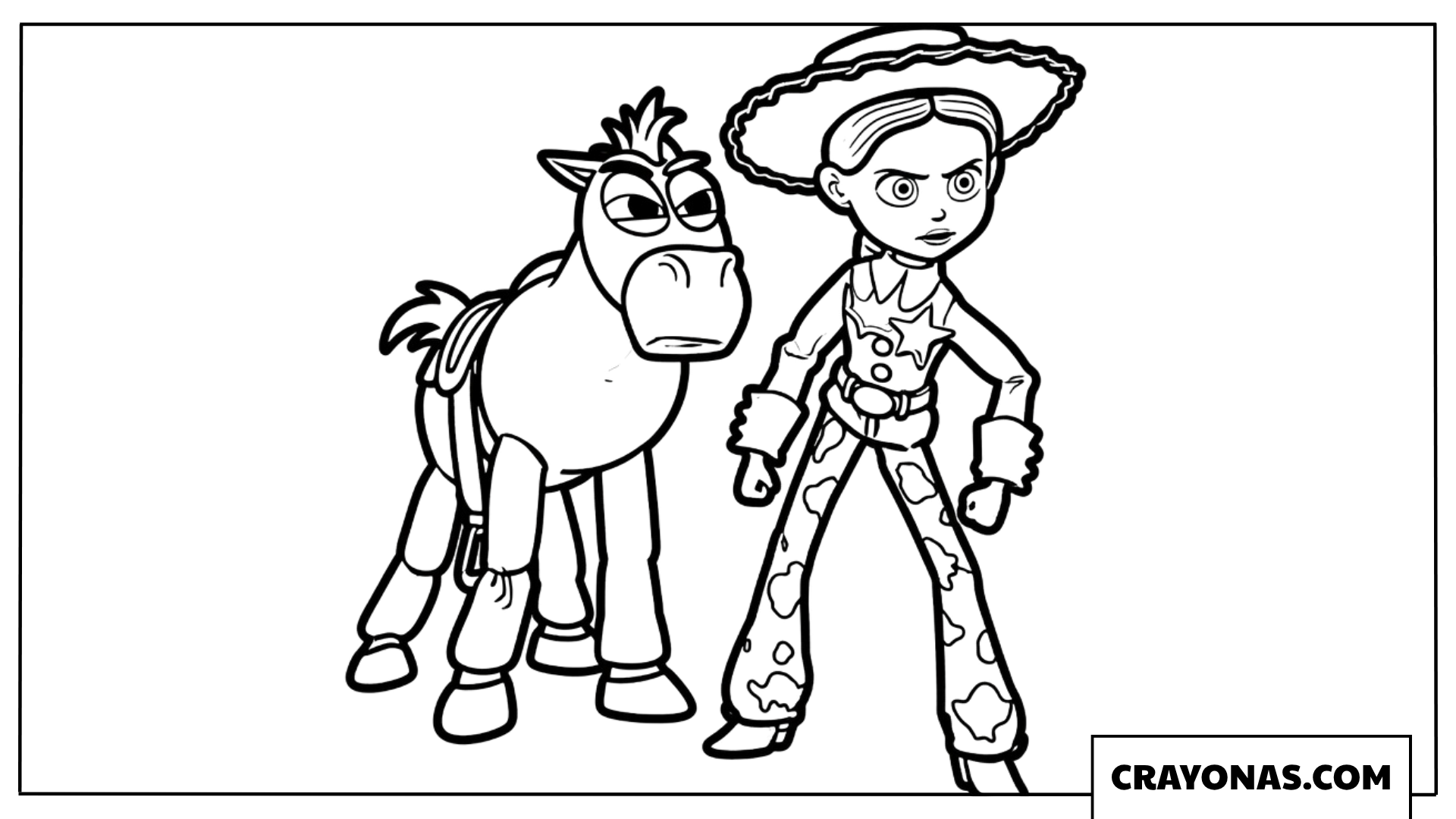 Jessie and Bullseye Coloring Page
