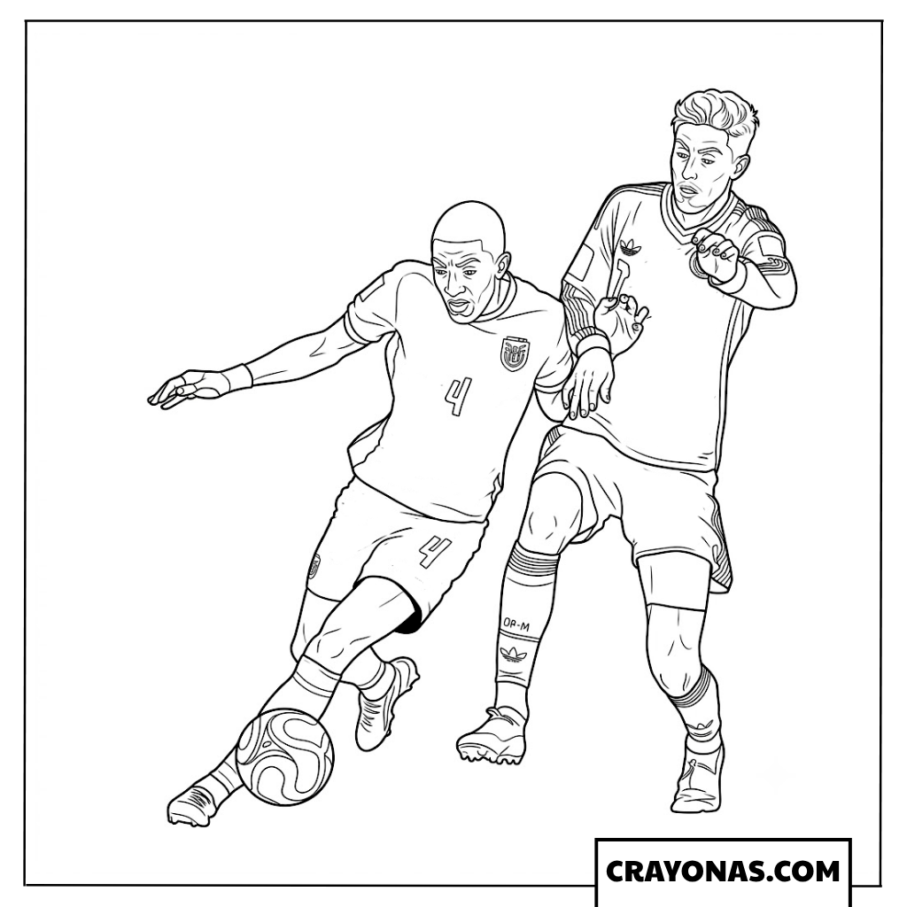 Joel Ordonez Sliding Tackle Coloring Page