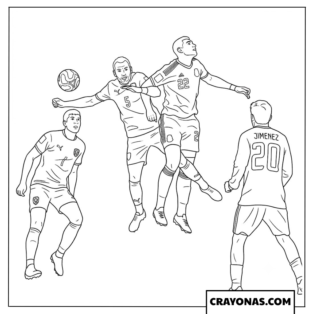 Johan Vasquez Aerial Duel vs Vladimir Coufal Coloring Page