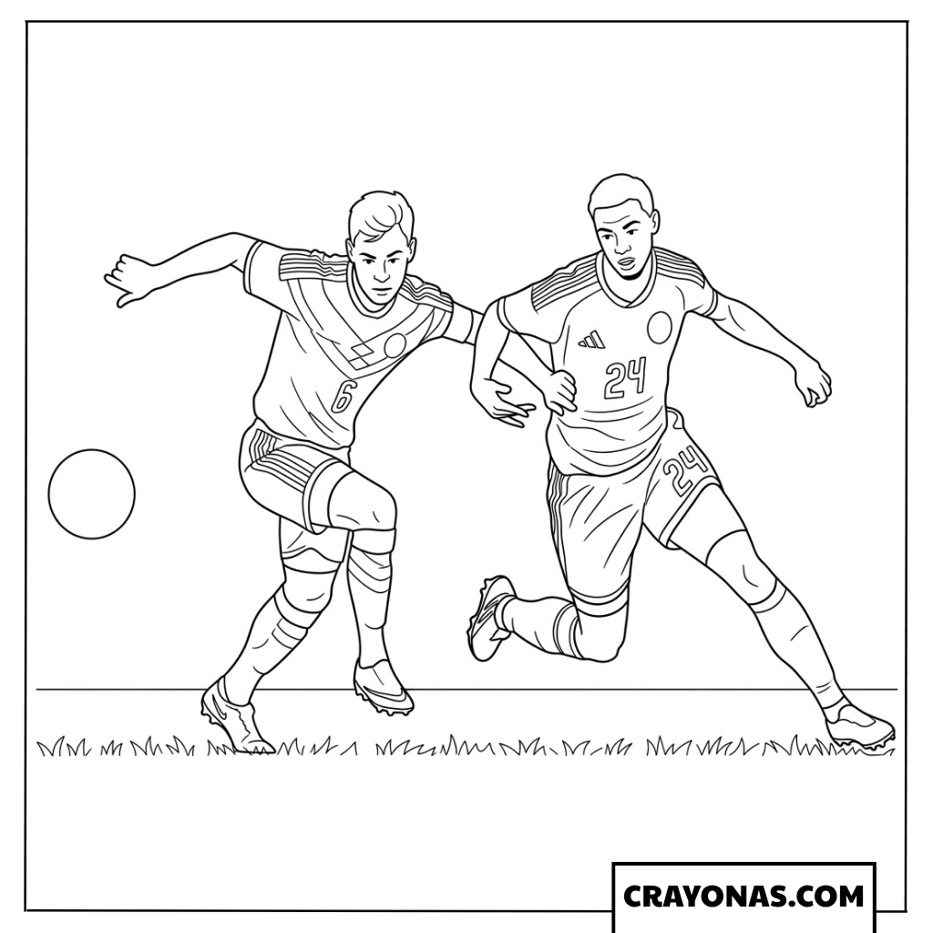 Joshua Kimmich vs Roshon van Eijma Duel Coloring Page