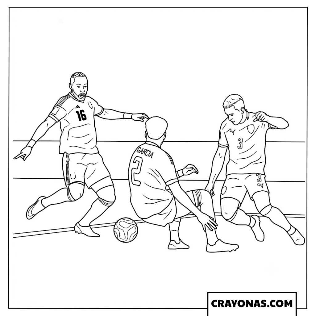 Julian Quinones and Jorge Sanchez Challenge vs Czech Republic Coloring Page
