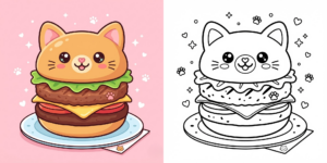 Kawaii Food Coloring Pages ft - 2