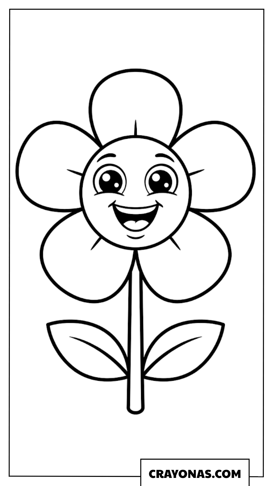 Laughing Flower Coloring Page