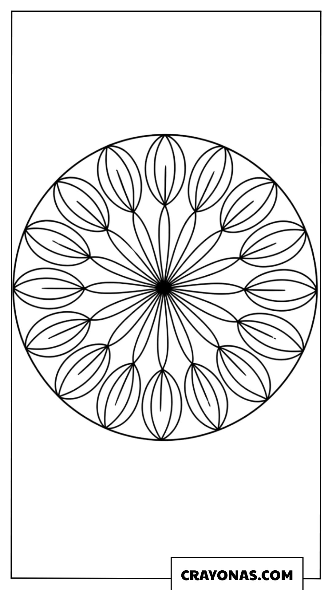 Leaf Mandala Coloring Page