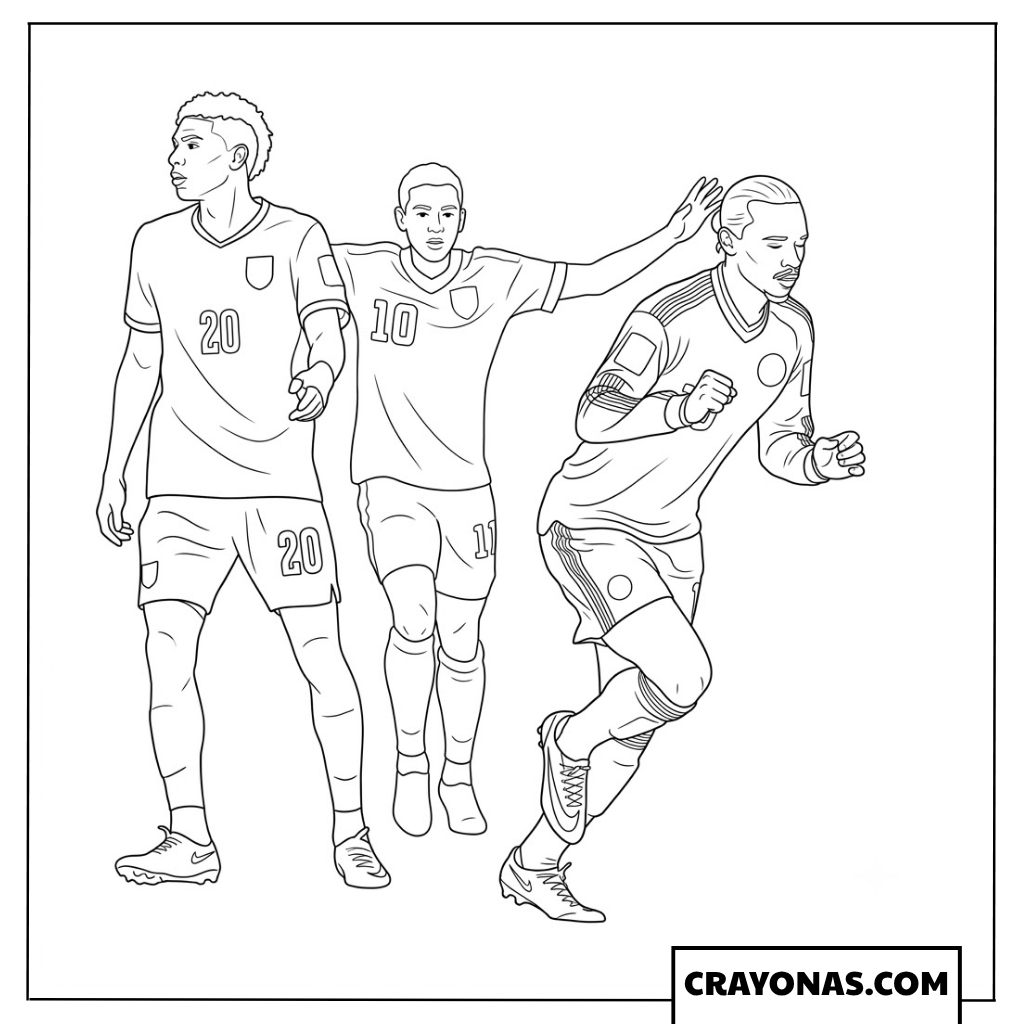 Leroy Sane Dribbling Attack vs Ecuador Coloring Page