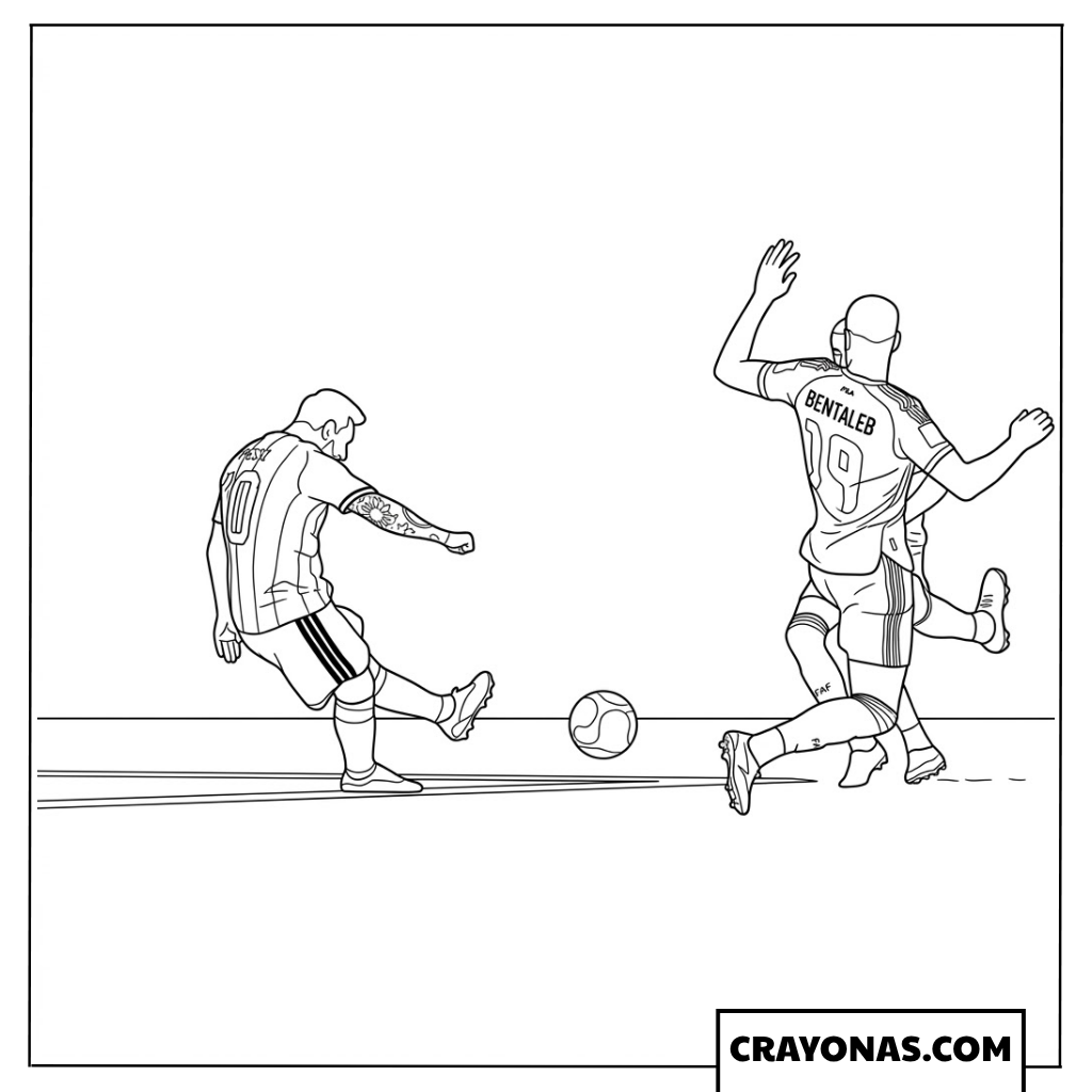 Lionel Messi Hat-trick Goal Coloring Page