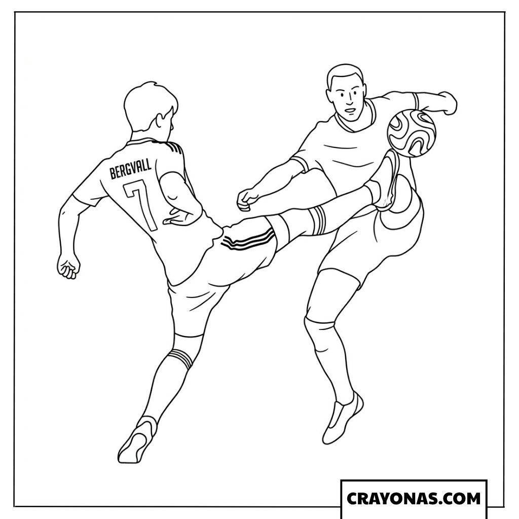 Lucas Bergvall Aerial Duel Coloring Page