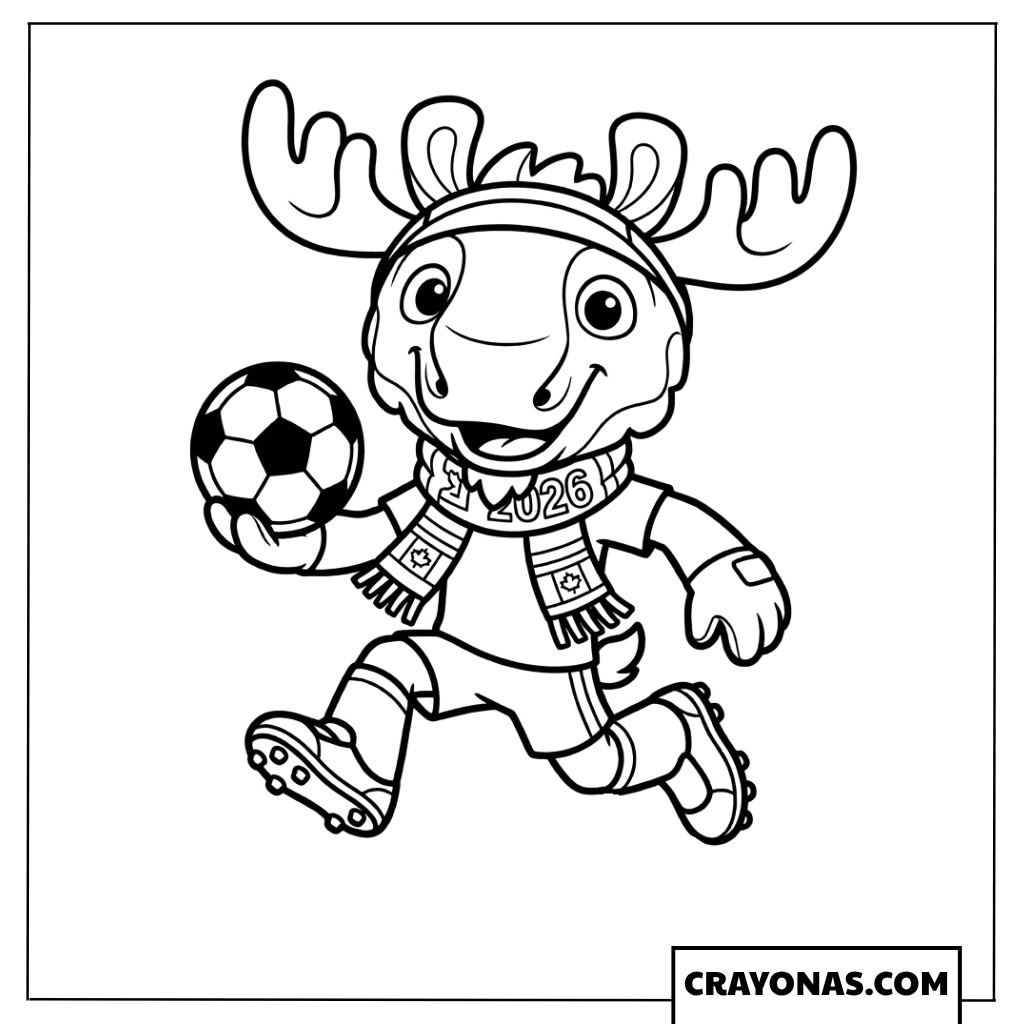 Maple the Moose Running Coloring Page