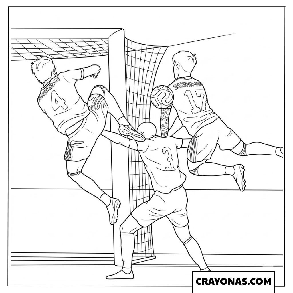 Mazraoui Aerial Challenge vs Scotland Coloring Page