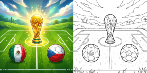 Mexico vs Czech Republic World Cup 2026 Coloring Pages ft - 1