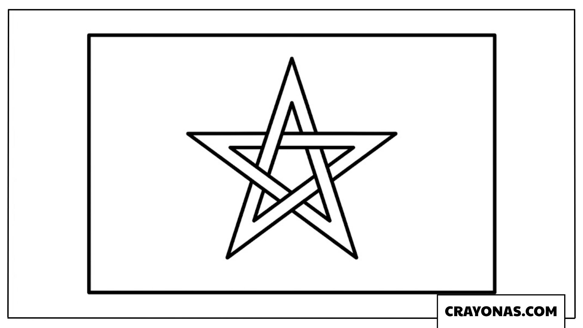 Morocco Flag Coloring Page