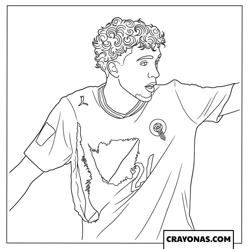 Neil El Aynaoui Torn Jersey Portrait Coloring Page