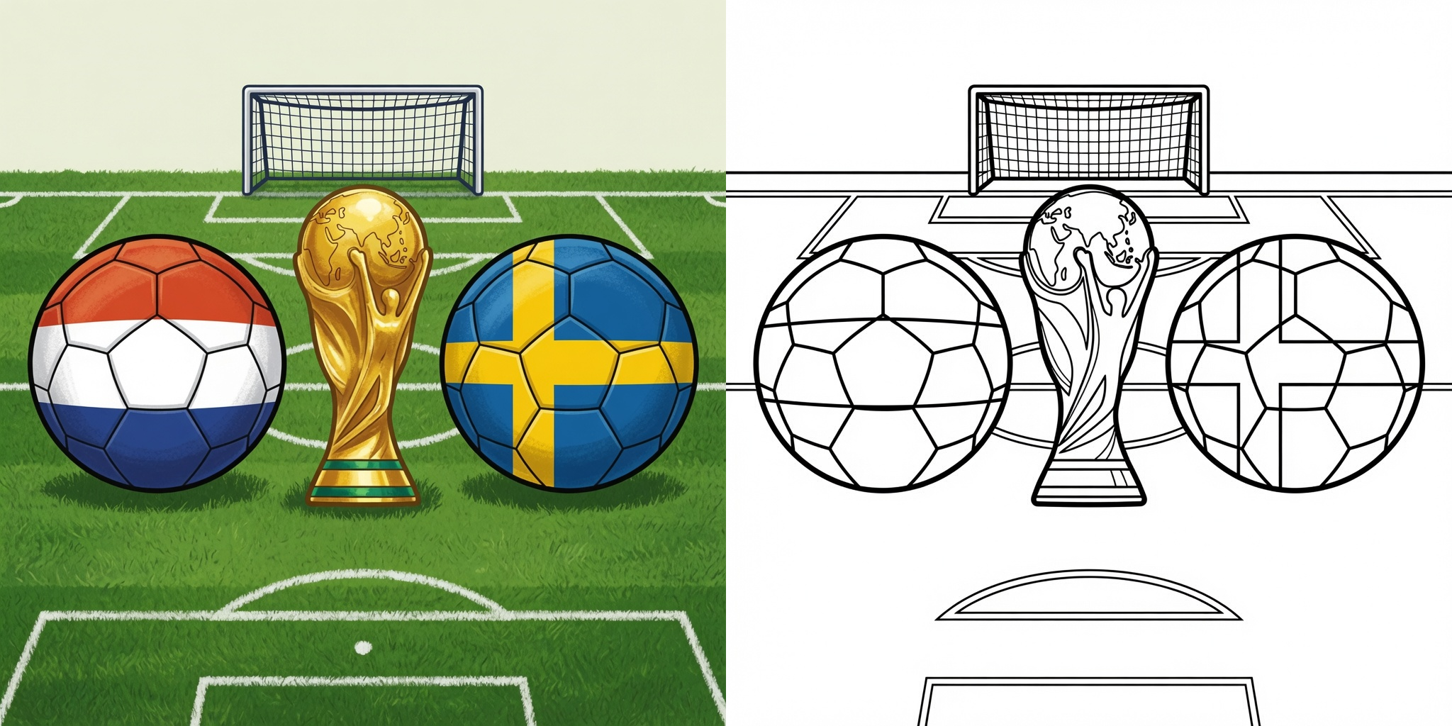 Netherlands vs Sweden World Cup 2026 Coloring Pages ft - Netherlands vs Sweden World Cup 2026 Coloring Pages ft