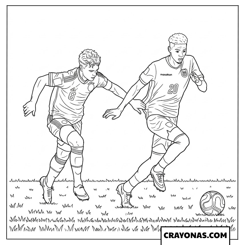 Nilson Angulo Counter Attack vs Germany Coloring Page