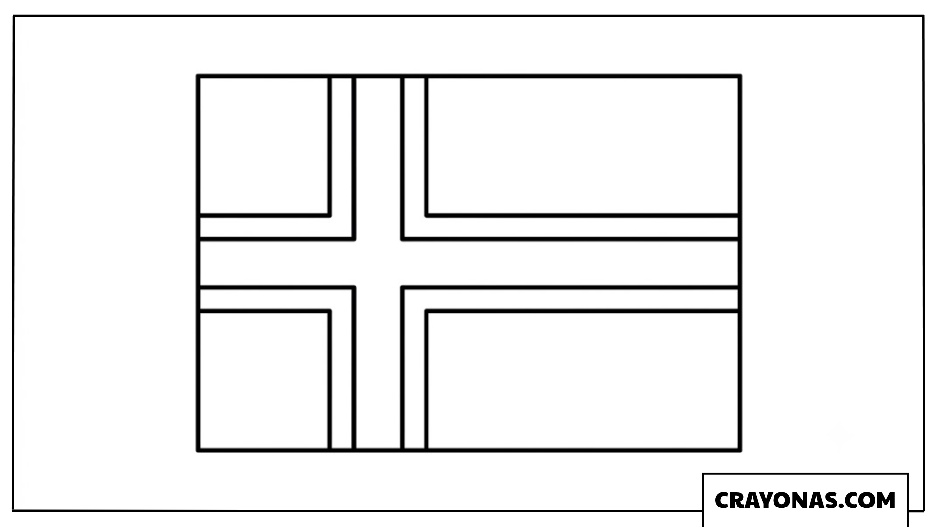 Norway Flag Coloring Page
