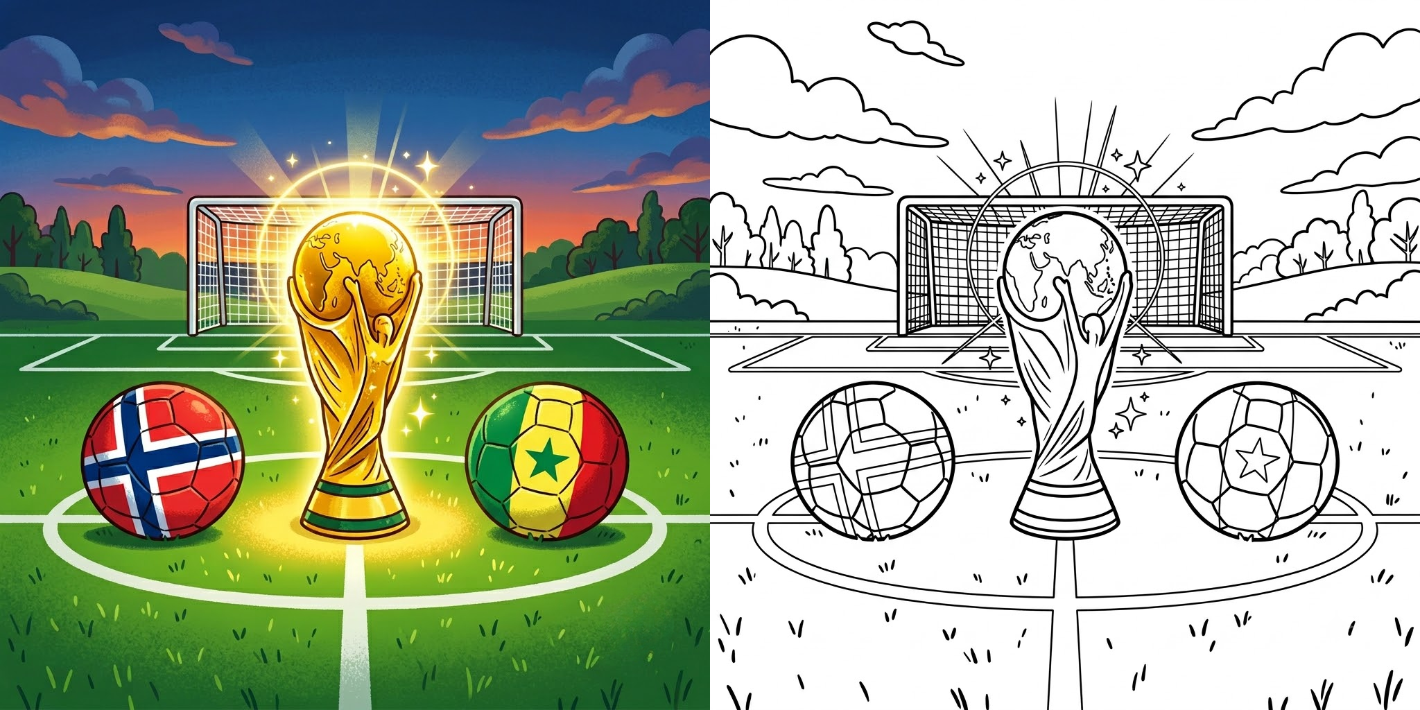 Norway vs Senegal World Cup 2026 Coloring Pages ft - 1