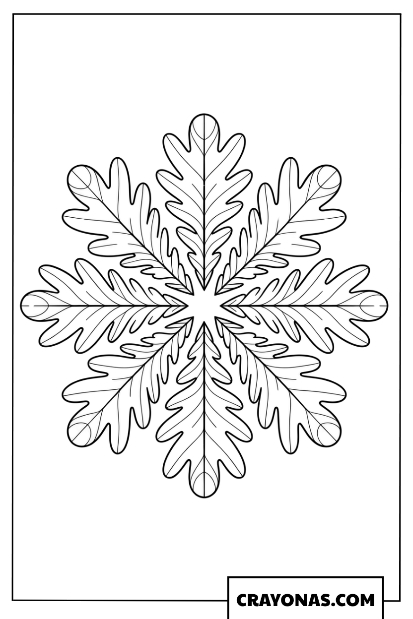 Oak Leaf Mandala Fall Coloring Page