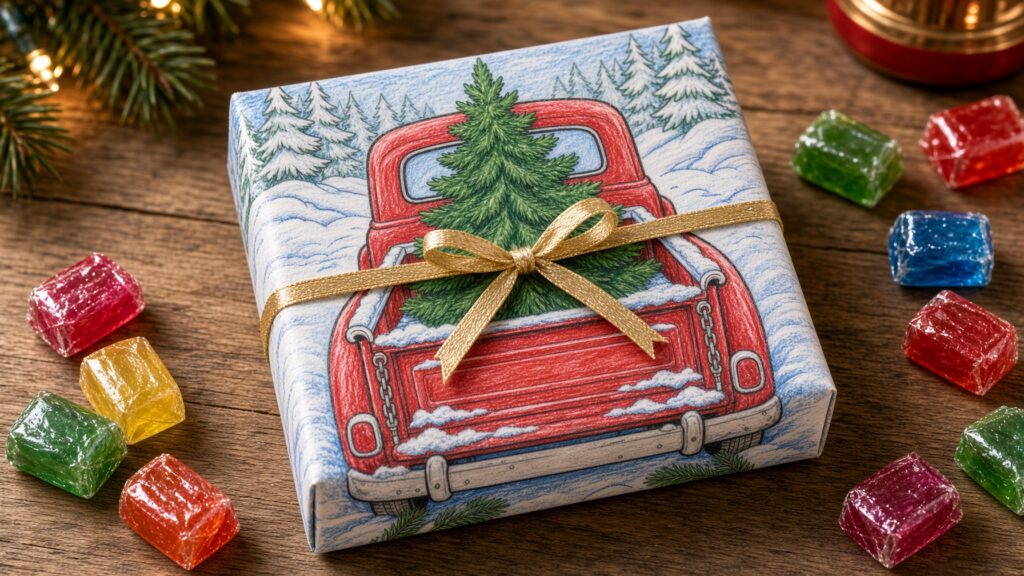 One-of-a-Kind Gift Wrap from Your Christmas Tree Coloring Pages